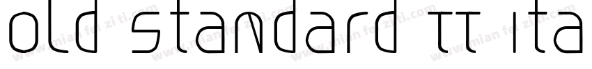 Old Standard TT Ital字体转换